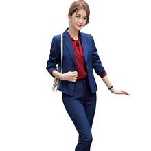 Comfortable Office Lady Formal Women Suit Business Work Pants Suits Female Uniforms Autumn Winter 2 Piece Set 2019 4XL XXXL XL 2024 - buy cheap