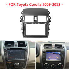 Moldura para rádio automotivo, 2 din, para toyota corolla 2009-2013, som estéreo, painel de montagem 2024 - compre barato