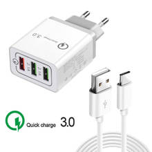 For LG V50 ThinQ 5G V40 V30 G7 G8 Motorola Z Play QC 3.0 USB Quick Charge Phone Charger Type C Cable for huawei P20 lite P30 Pro 2024 - buy cheap