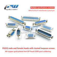 Conector DB9 DB15 DB25 DB37 9/15/25/37, conector macho y hembra d-sub PCB, montaje DP9 DP15 DP25 DP37, 180 grados, lote de 5 unidades 2024 - compra barato