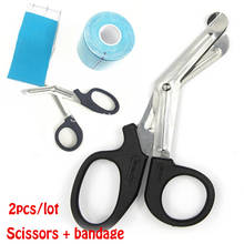 2pc/lot Stainless Steel Driving Travel Bandage Rescue Scissors Kinesiology Taping Scissors Paramedic first aid Shears Handy Tool 2024 - buy cheap