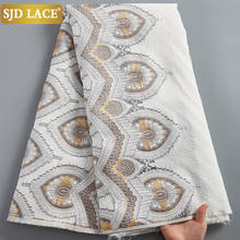 SJD LACE African Lace Fabric High Quality Brocade Fabric Damask Jacquard French Lace Fabric For Wedding Bridal Materials A2387 2024 - buy cheap