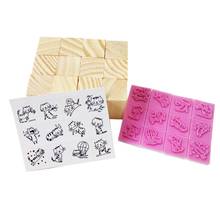 Minijuego de sellos de goma para manualidades, calcomanías hechas a mano de gato Kawaii, para álbumes de recortes, venta al por mayor, 10 Uds. 2024 - compra barato