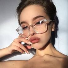 Gafas redondas Retro para mujer, lentes de moda Sexy transparentes, montura transparente, montura óptica de lujo 2024 - compra barato