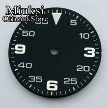 Miuksi-mostrador luminoso de relógio, 29mm, nh35, nh36, eta 2836, 2824, zhu, dg2813 3804, miyota 8215, 821a, seagull, movimento 1612 2024 - compre barato