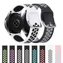 Pulseira de relógio de silicone, 20mm, 22mm, para samsung galaxy watch 3, 45mm, 41mm, active2, 40/44mm, huawei watch gt2/2e 2024 - compre barato