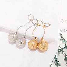 SRCOI Gold Color Metal Long Balloon Ball Chain Hoop Earrings 2019 Bohemian Luxury New Korean Fashion Chandelier Earrings Jewelry 2024 - buy cheap