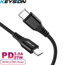 Keysion pd cabo para iphone 13 pro max 12 11 xr 8 mais usb tipo c para relâmpago carregamento rápido cabo do telefone para ipad carregador cabo 2024 - compre barato