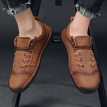 Sapato esportivo masculino de cadarço, calçado leve e confortável, absorve choques, respirável, para caminhada, casual 2024 - compre barato