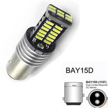 Luz trasera de freno de giro automático para coche, lámpara Led de 12V, 2 uds., 1157 BAY15D p21/5w 4014 4014 30 SMD Led 1016 7528 Contacto Doble 2024 - compra barato