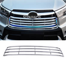 For Toyota Highlander 2015 2016 2017 Car Sticker Cover Protect Detector ABS Chrome Trim Front up Grid Grill Grille Frame 1pcs 2024 - buy cheap