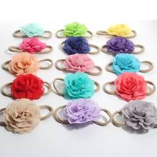 120Pcs/lot 8.5cm Fashion Chic Chiffon Flowers Headbands Petals Poppy Flower Headwear For Girls Women Hair Accessories 2024 - buy cheap