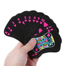 Горячие Черные светящиеся покер карты ночной бар вечерние KTV флуоресцентные игральные карты игры 2024 - купить недорого