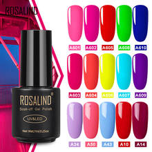 ROSALIND Gel Nail Polish Neon color Set For Manicure Semi Permanent UV Base Top Coat Nail Gel Polish Nail Art Gel Varnish Hybrid 2024 - buy cheap