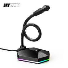USB микрофон для компьютера, RGB светоизлучающий гибкий HD микрофон со звукоизоляцией 2024 - купить недорого