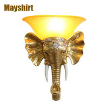 European Elephant Wall Lamp Bedroom Wall Sconce Light Fixtures Modern Wall Lights for Home Industrial Decor Living Room Lighting 2024 - buy cheap