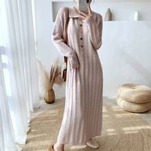 Wavsiyier-vestido feminino grosso de malha, novo vestido tipo suéter para mulheres, quente, casual, estilo coreano, outono e inverno 2024 - compre barato