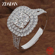 ZDADAN-anillo cuadrado de Plata de Ley 925 para mujer, accesorios de joyería, regalo al por mayor 2024 - compra barato
