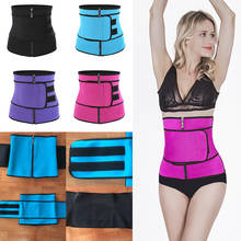 sweat belt faja reductora mujer Neoprene Waist Trainer Girdle Zip Slimming Cincher sudation pour maigrir Femme Single Corset Hot 2024 - buy cheap