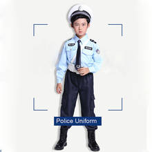 110-160cm Tiny Cop Kids Police Officer Uniform Carnival Party Anime Cosplay Costume Baby Boy Girl Fancy Children's Day Clothing 2024 - buy cheap