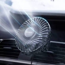 Мини-вентилятор воздушного охлаждения Baseus с креплением на вентиляционное отверстие, 3 скорости, вращение 360 градусов, для автомобиля 2024 - купить недорого