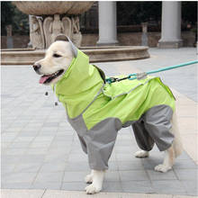 Large Dog Raincoat Waterproof Pet Clothes Rain Coat Rainwear Big Dogs Jumpsuit For Samoyed Border Collie 2024 - buy cheap