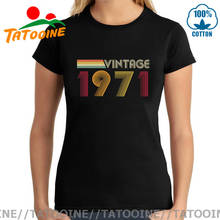 Vintage 1971 T Shirts women Short Sleeve O-neck Cotton70s Clothing Made in 1971 T-shirt 49th Anniversary Birthday Gift Tops Tees 2024 - buy cheap