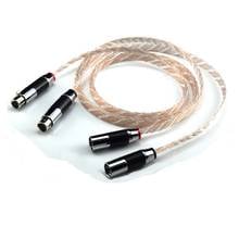 Cabo hifi xlr de alta performance, cabo occ 2xlr macho para fêmea, com plugue de fibra de carbono, 1 par 2024 - compre barato