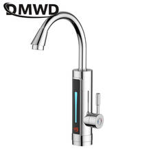 DMWD 3300W Electric kitchen instant heating faucet heater hot cold dual-use Tankless water quickly heating tap with LED display 2024 - купить недорого