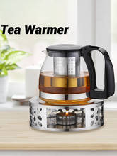 Bule de chá base de aquecimento chá café aquecedor vela titular bule de aço inoxidável suporte de vela de isolamento de leite acessórios de chá 2024 - compre barato
