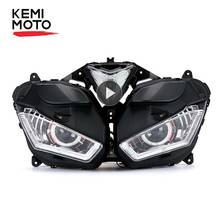 KEMiMOTO-faro delantero de motocicleta para YAMAHA YZF R25 R3 2013-2017, luz de proyector HID, Ojo de Ángel 2024 - compra barato