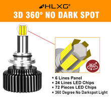 2PCS 9012 HIR2 H4 H1 H7 H8 H9 H11 3D Turbo LED Headlight running lights for car 20000LM 6000K bulbs Auto Nebbia 360degree HLXG 2024 - buy cheap