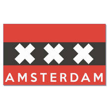 Netherlands Amsterdam City Flag 150X90CM banner 3x5 FT 100D Polyester brass grommets custom printed flag 2024 - buy cheap