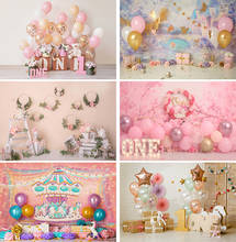 Baby Girl 1st Birthday Interiors Decor Photography Background Newborns Photo Booth Backdrop for Photographic Studio Photocalls 2024 - buy cheap