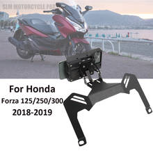 New motorcycle front mid navigation bracket GPS mobile phone charging For Honda Forza 300 250 125 Forza300 2018 2019 2024 - buy cheap