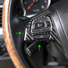 Car Carbon Fiber Interior Steering Wheel Panel Switch Button Cover Trim For VW Touareg 2011 2012 2013 2014 2015 2016 2017 2018 2024 - buy cheap