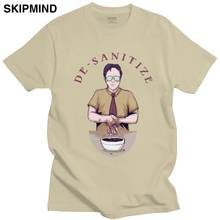 Novidade masculina engraçado dwight schrute camiseta mangas curtas o-pescoço algodão tshirt impresso tv mostrar o escritório camiseta roupas presente 2024 - compre barato