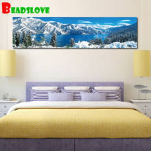 Pintura de diamantes 5D, mosaico de paisaje de montaña natural, Kits de diamantes de imitación, costura hecha a mano, bricolaje, bordado de diamantes, decoración de rompecabezas 2024 - compra barato