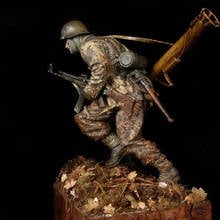 1/16 Panzergrenadier 1944-1945, Resin Figure soldiers GK, Military subject matter WWII, Unassembled and unpainted kit 2024 - buy cheap