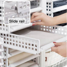 Wardrobe Multi-Layer Clothes Storage Box Drawer Home Plastic Storage Basket Separated Wardrobe Storage Box Rack Folding Drawer 2024 - buy cheap
