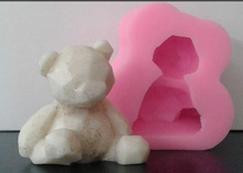 Molde de silicone urso 3d diy geométrico estéreo molde de urso decorativo forma de ornamento de decoração m100 2024 - compre barato