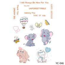 AZSG Cartoon Style Cute Elephant Clear Stamps/seals For DIY Scrapbooking/Card Making/Album Decorative Silicon Stamp Crafts 2024 - buy cheap