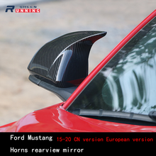 For Ford Mustang Car Carbon Fiber Rear View Mirror Cover Trim Fit Ford Mustang Accessories 2015-2020 Exterior accessories 2024 - buy cheap