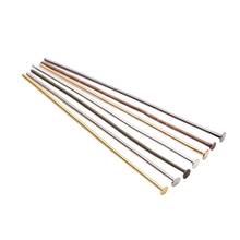 200Pcs Flat Head Pins Gold Silver 20mm-50mm Length Handmade Craft Headpin Needles Supplies For Jewelry Findings Accessories 2024 - buy cheap