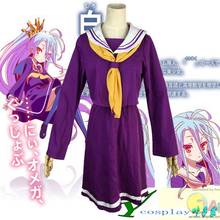 Peruca branca de shiro no anime para mulheres, fantasia de marinheiro, uniforme de estudante para cosplay. frete grátis 2024 - compre barato