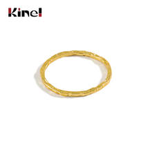 Kinel Ring Silver Sterling 925 Real Fashion 18K Gold Simple Jewelry 925 Sterling Silver Ring Woman Gift Bijoux Femme 2024 - buy cheap