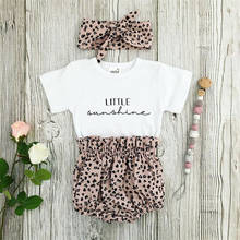 Conjuntos de ropa para niñas pequeñas de 0 a 18 meses, Pelele con estampado de letras y flores, diadema, 3 uds. 2024 - compra barato