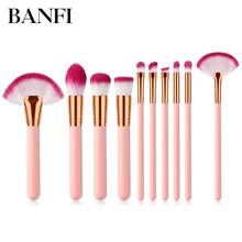 BANFI 10pcs Makeup Brushes Set Cosmetic Powder Eye Shadow Foundation Eyebrow Blush Blending Beauty Make Up Brush Maquiagem Tools 2024 - buy cheap