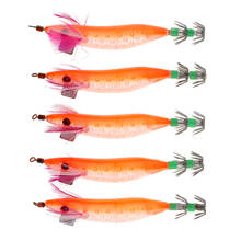 5pcs/set Luminous Squid Jigs, Saltwater Fishing Lures, Cuttlefish Octopus Hooks 2024 - buy cheap