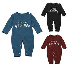 Little Brother Newborn Baby Boy Long Sleeve Cotton Romper Jumpsuit Playsuit Outfits Baby Clothes 2024 - buy cheap
